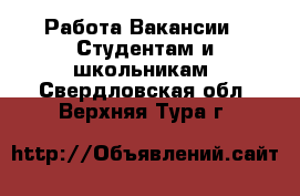 Работа Вакансии - Студентам и школьникам. Свердловская обл.,Верхняя Тура г.